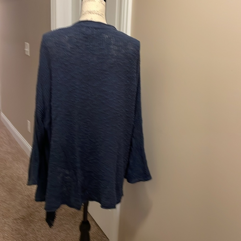 EUC Caslon women’s fringe open cardigan in blue size XL - Picture 4 of 7